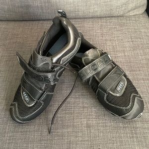Diadora Geko Black Velcro Lace Up Cycling Shoes